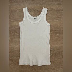 Uniqlo white Ribbed women’s Tank Top